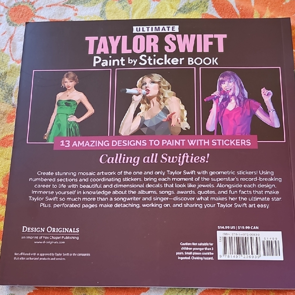 Ultimate Taylor Swift Sticker Mosaic Art Book - Pink Cover - Picture 2 of 2